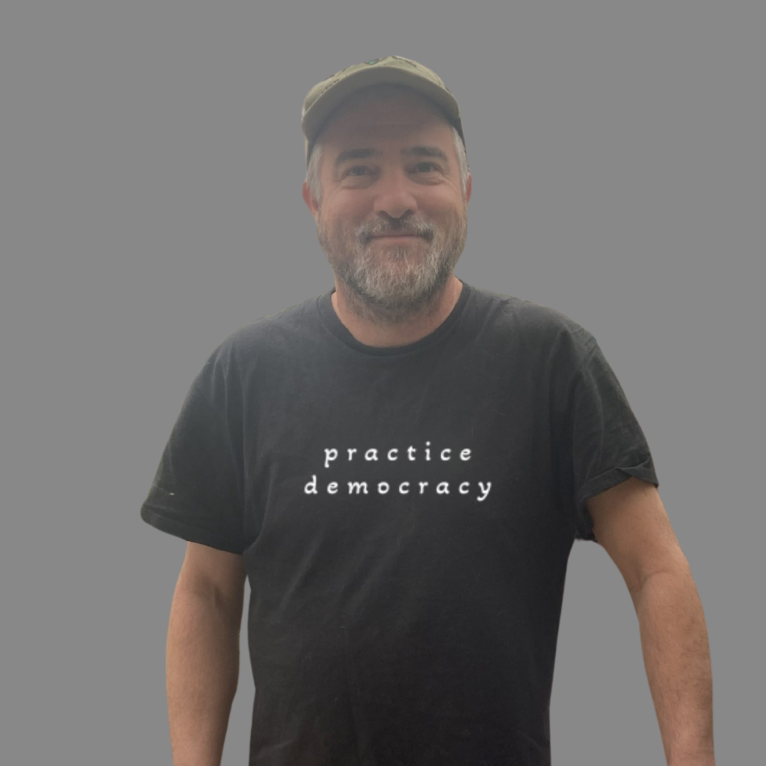 Civic Roots Practice Democracy black T-shirt