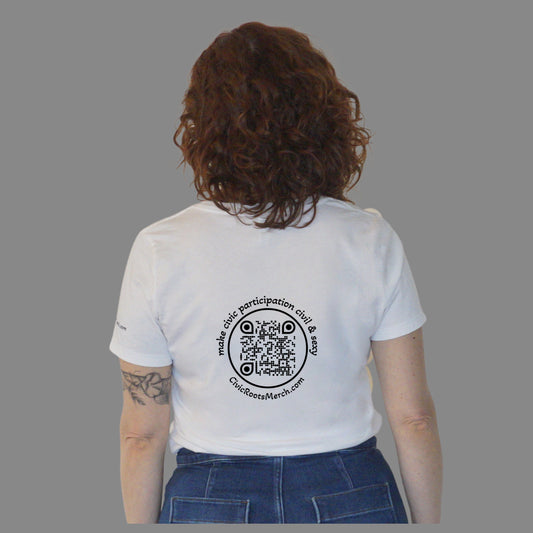 Make Civic Participation Sexy | Women’s Relaxed V-Neck T-Shirt (White) | Civic Roots