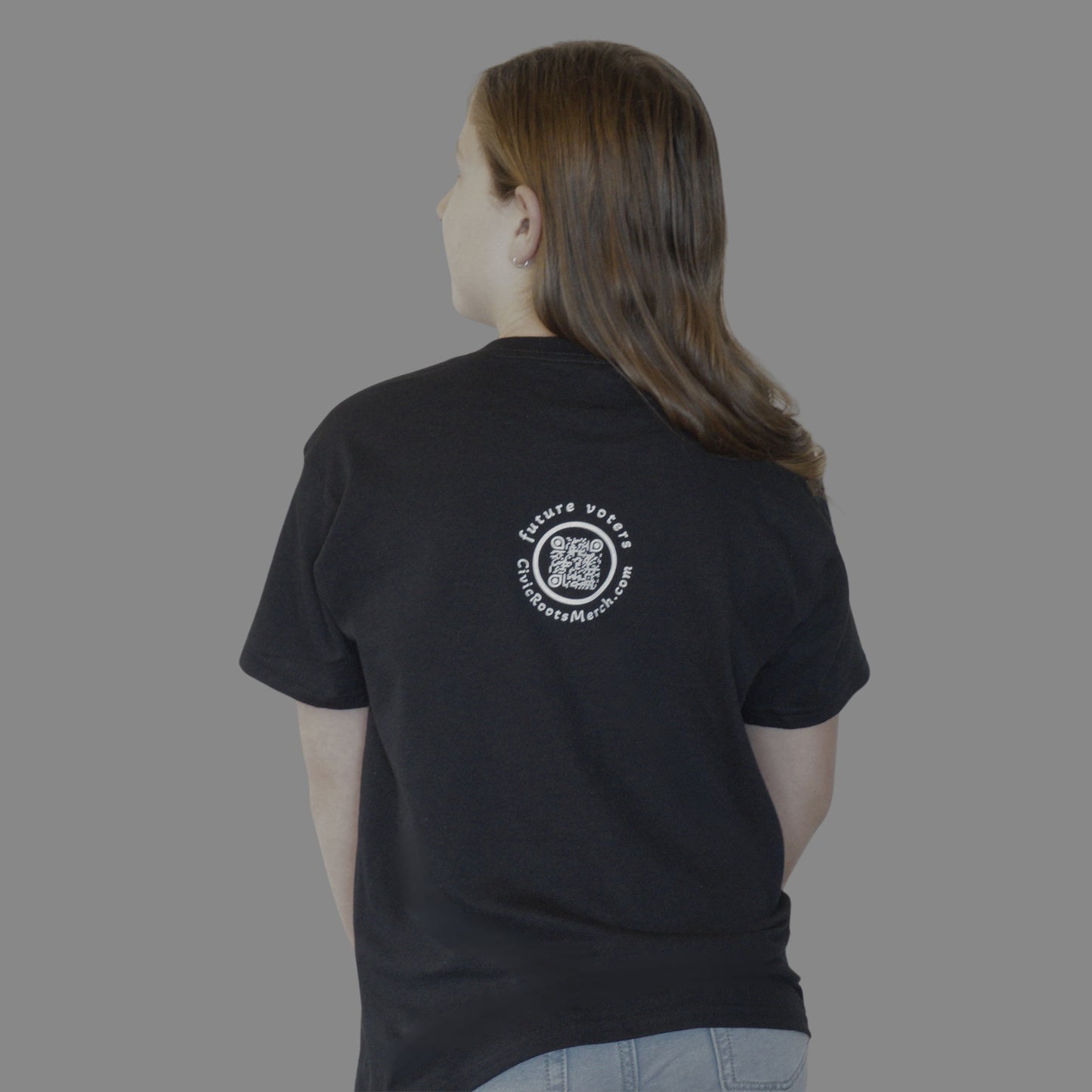 Educate to Participate | Future Voters Youth Classic Tee (Black) | Civic Roots