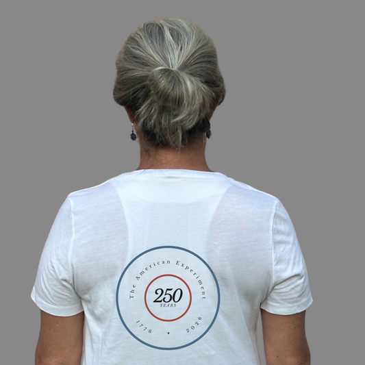 Democracy Is a Verb Women’s Relaxed V-Neck T-Shirt | AE250 | Civic Roots