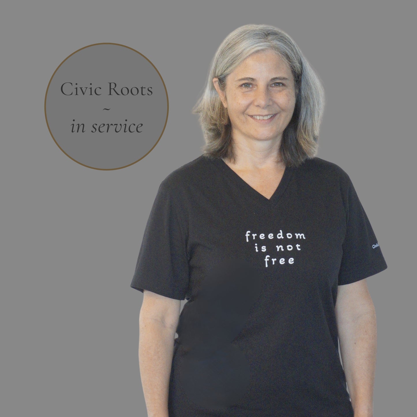 Freedom Is Not Free | Women’s Relaxed V-Neck T-Shirt (Black) | Civic Roots
